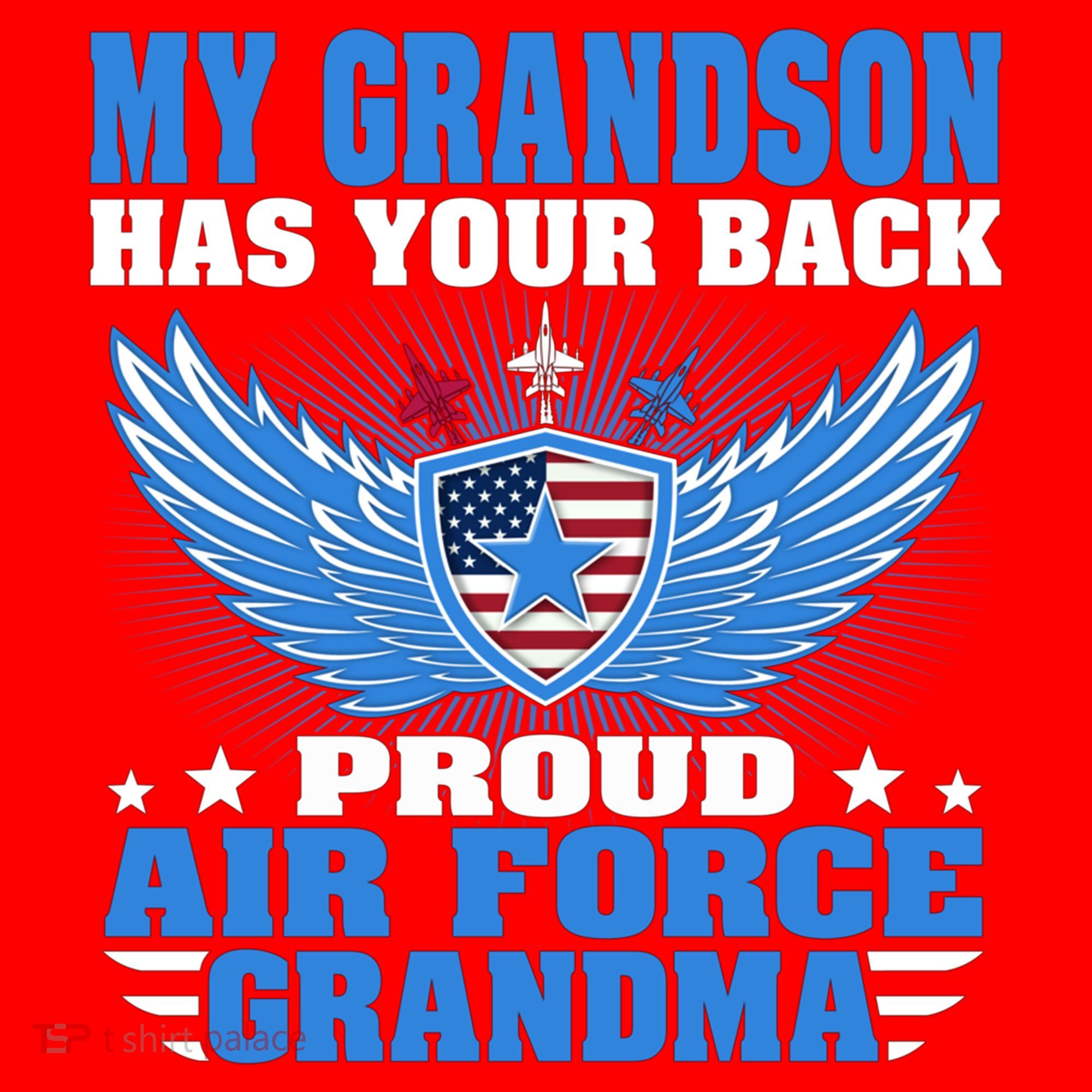 My Grandson Has Your Back Proud Air Force Grandma Military Cool Gift Santa Hat