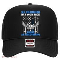 My Grandson Has Your Back Proud Air Force Grandpa Military Gift Hat thumb 0