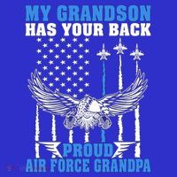 My Grandson Has Your Back Proud Air Force Grandpa Military Gift Sweatshirt thumb 3