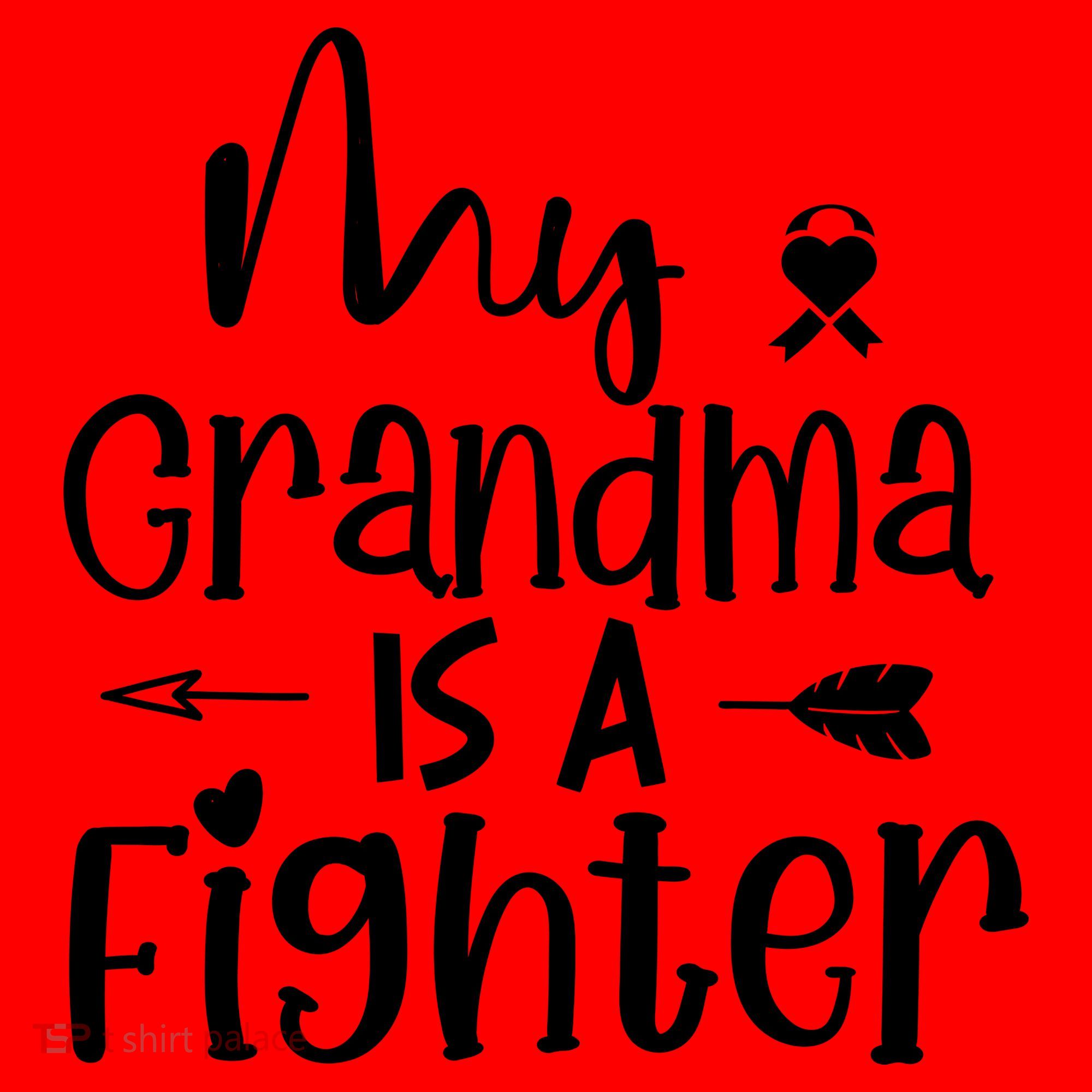 My Grandma Is A Fighter Breast Cancer Awareness Santa Hat