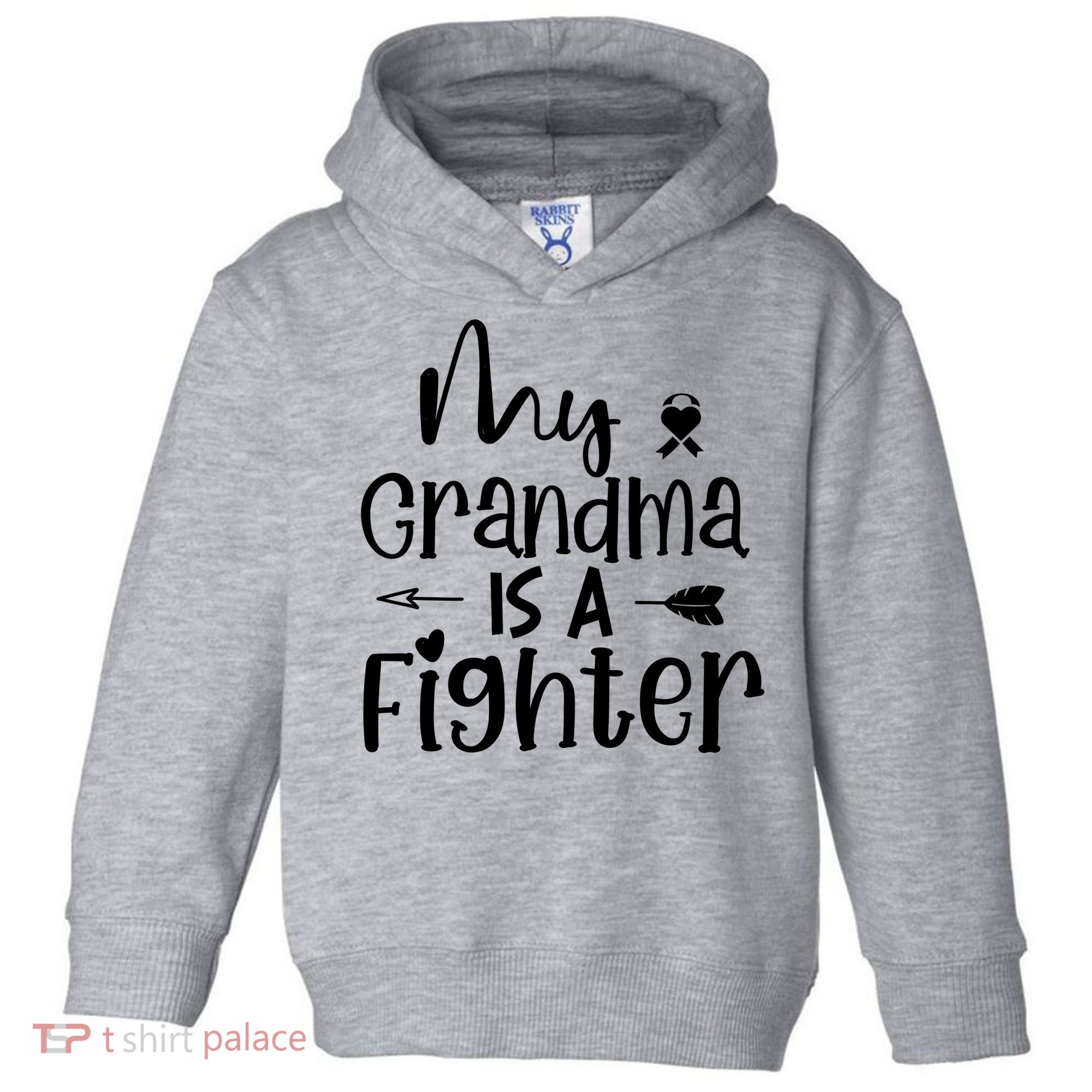 My Grandma Is A Fighter Breast Cancer Awareness Toddler Hoodie