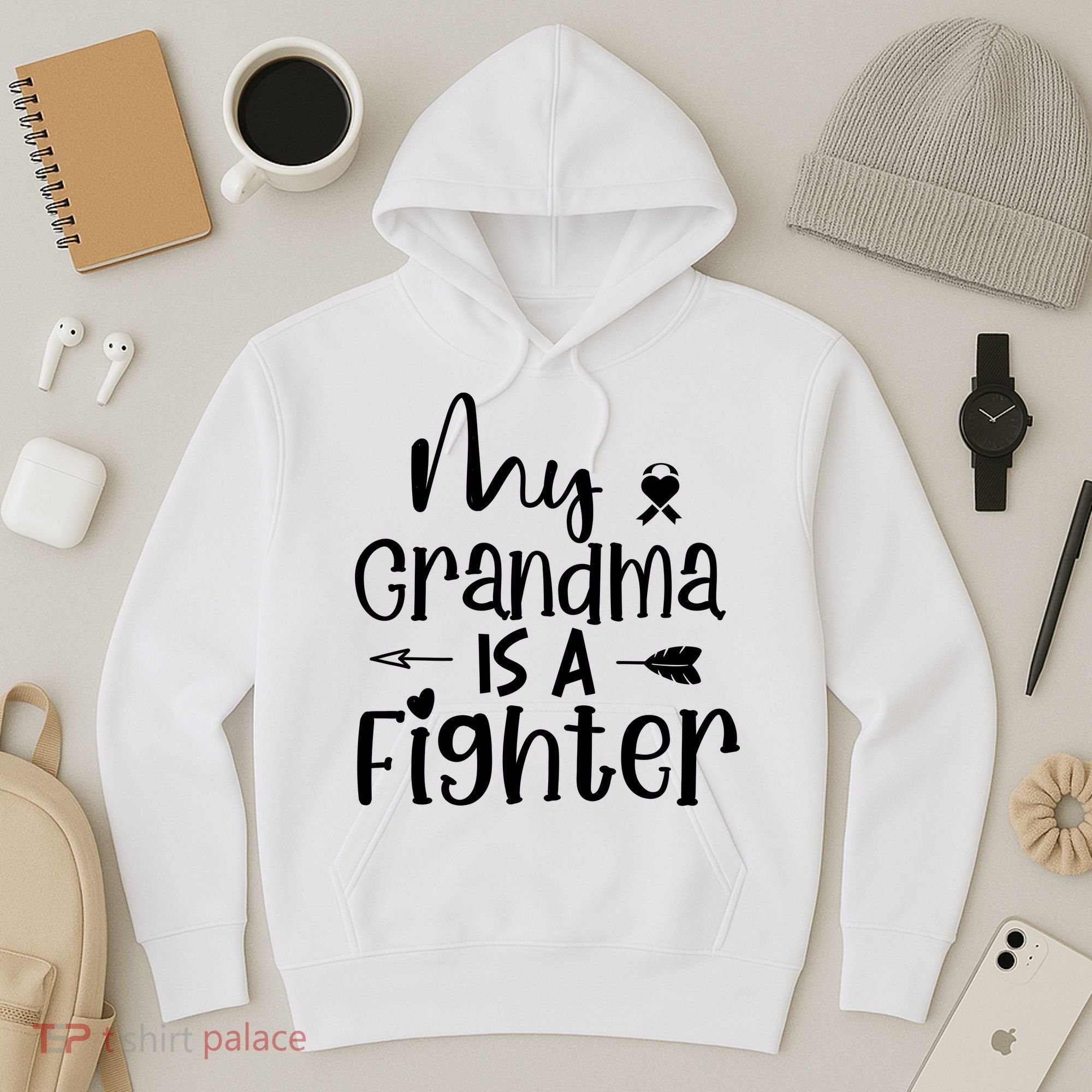 My Grandma Is A Fighter Breast Cancer Awareness Hoodie