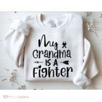 My Grandma Is A Fighter Breast Cancer Awareness Sweatshirt thumb 2
