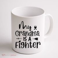 My Grandma Is A Fighter Breast Cancer Awareness Coffee Mug thumb 1