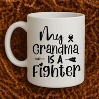 My Grandma Is A Fighter Breast Cancer Awareness Coffee Mug thumb 2