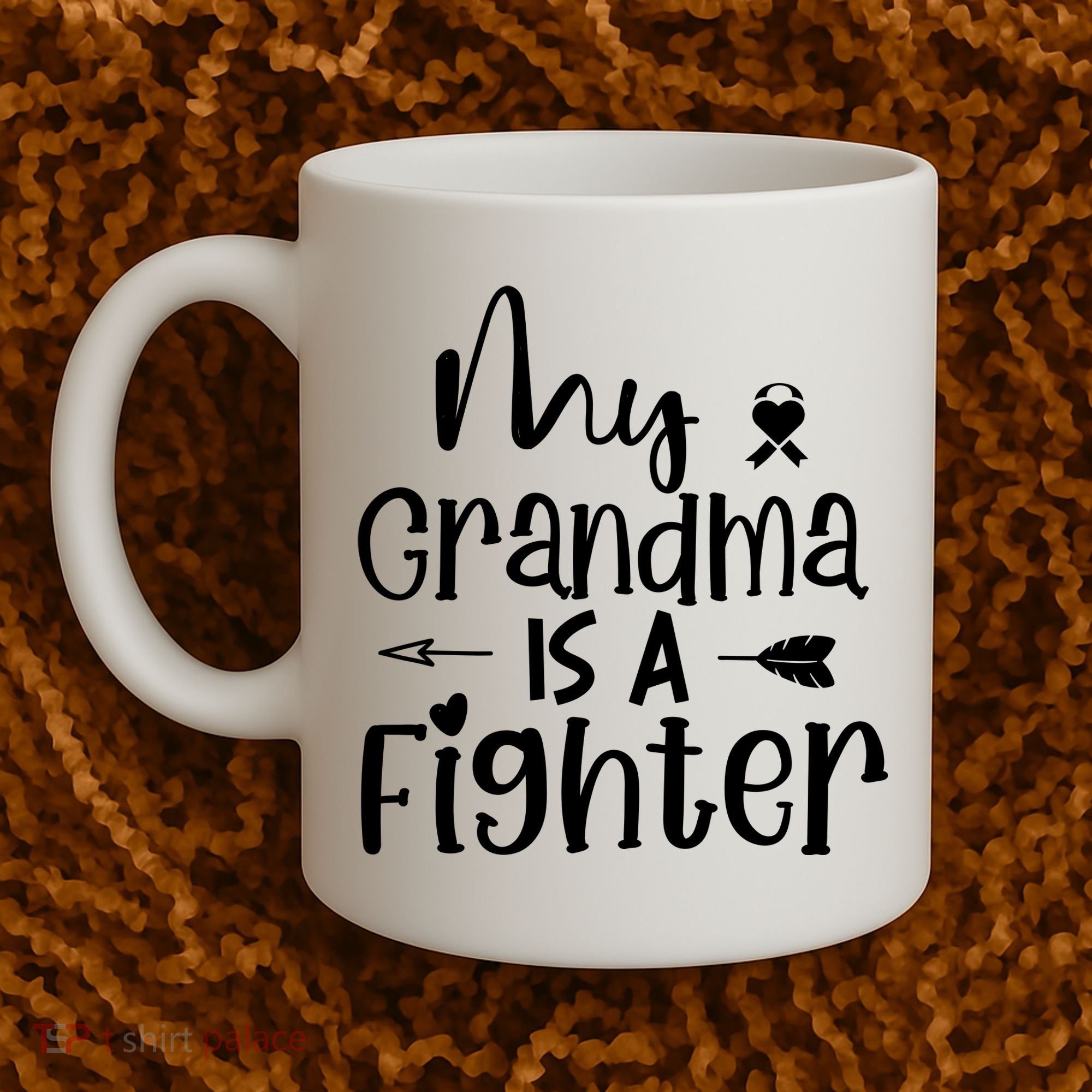 My Grandma Is A Fighter Breast Cancer Awareness Coffee Mug