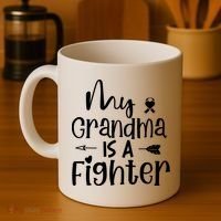 My Grandma Is A Fighter Breast Cancer Awareness Coffee Mug thumb 4