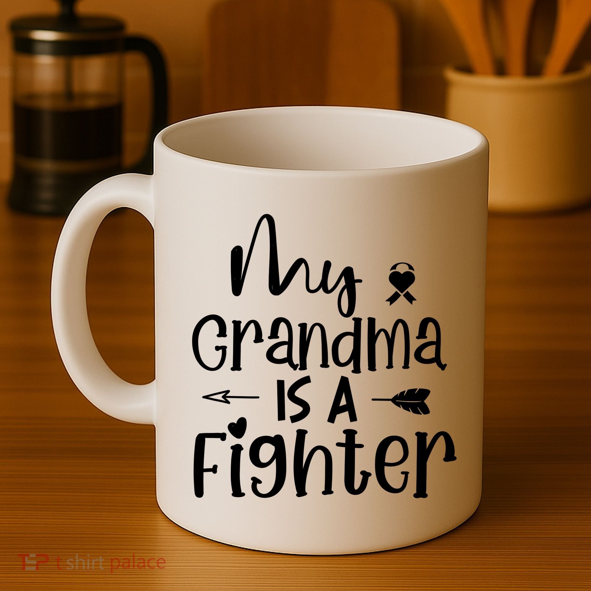My Grandma Is A Fighter Breast Cancer Awareness Coffee Mug