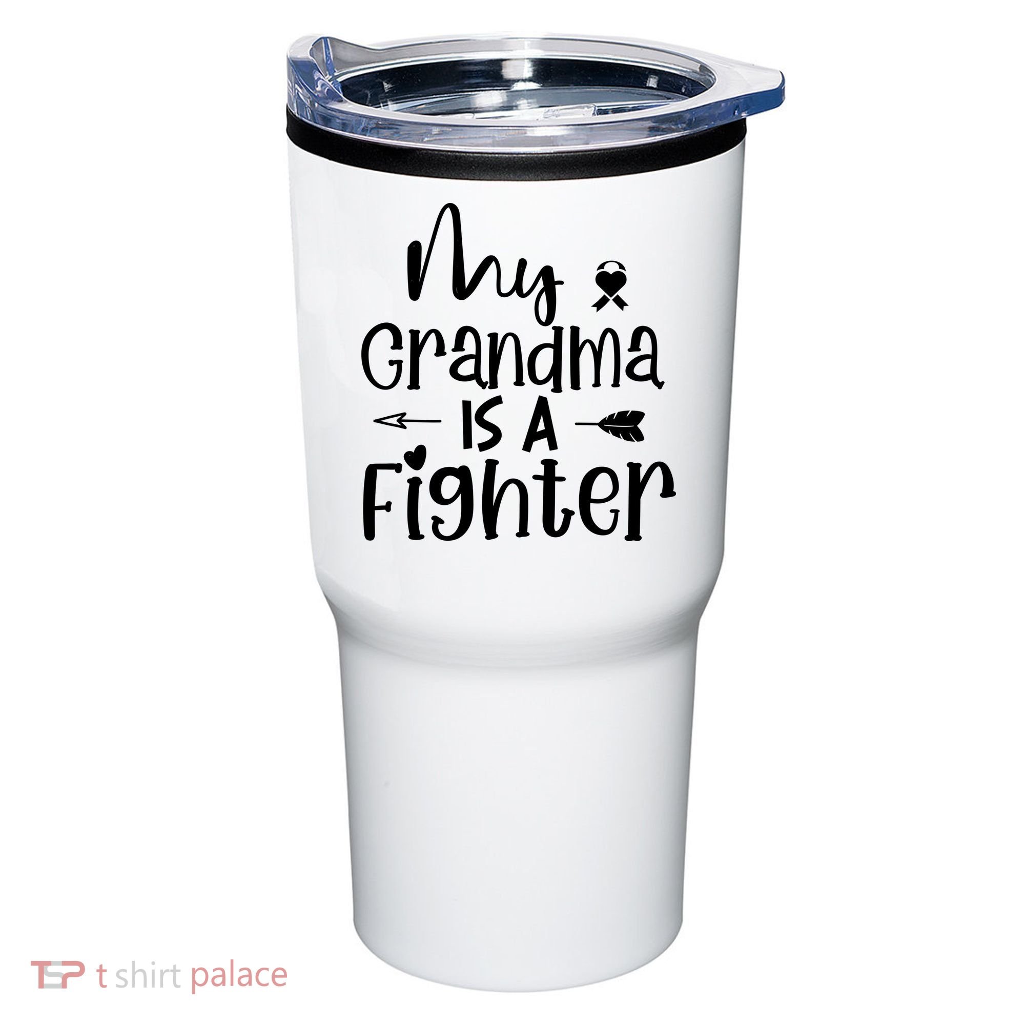 My Grandma Is A Fighter Breast Cancer Awareness Tumbler