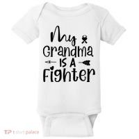 My Grandma Is A Fighter Breast Cancer Awareness Baby Bodysuit thumb 0
