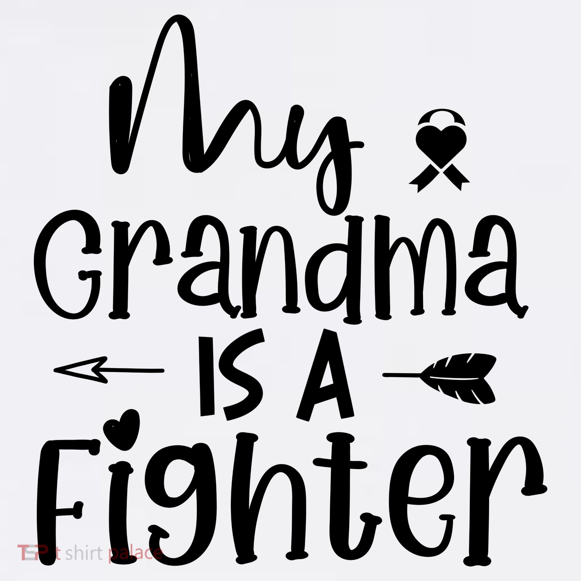 My Grandma Is A Fighter Breast Cancer Awareness Baby Bodysuit