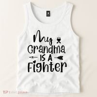 My Grandma Is A Fighter Breast Cancer Awareness Tank Top thumb 2