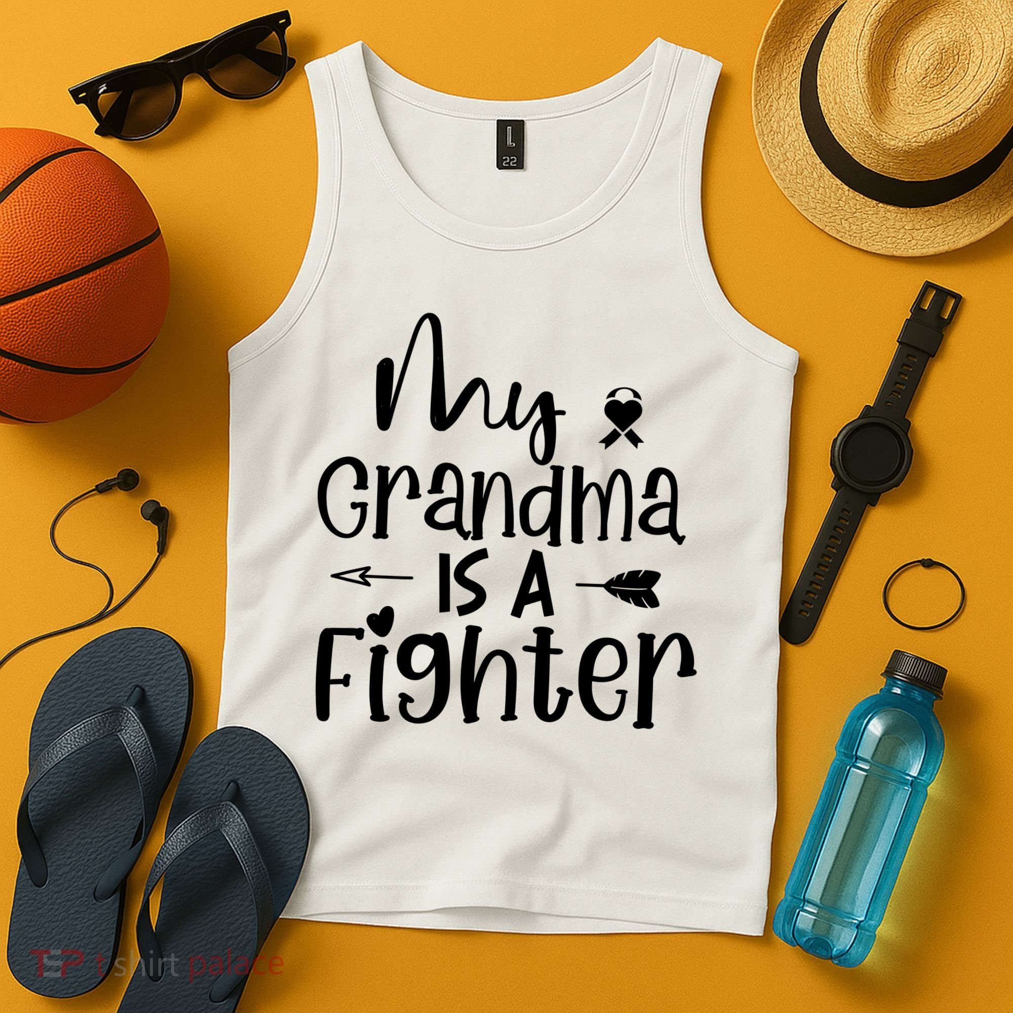 My Grandma Is A Fighter Breast Cancer Awareness Tank Top