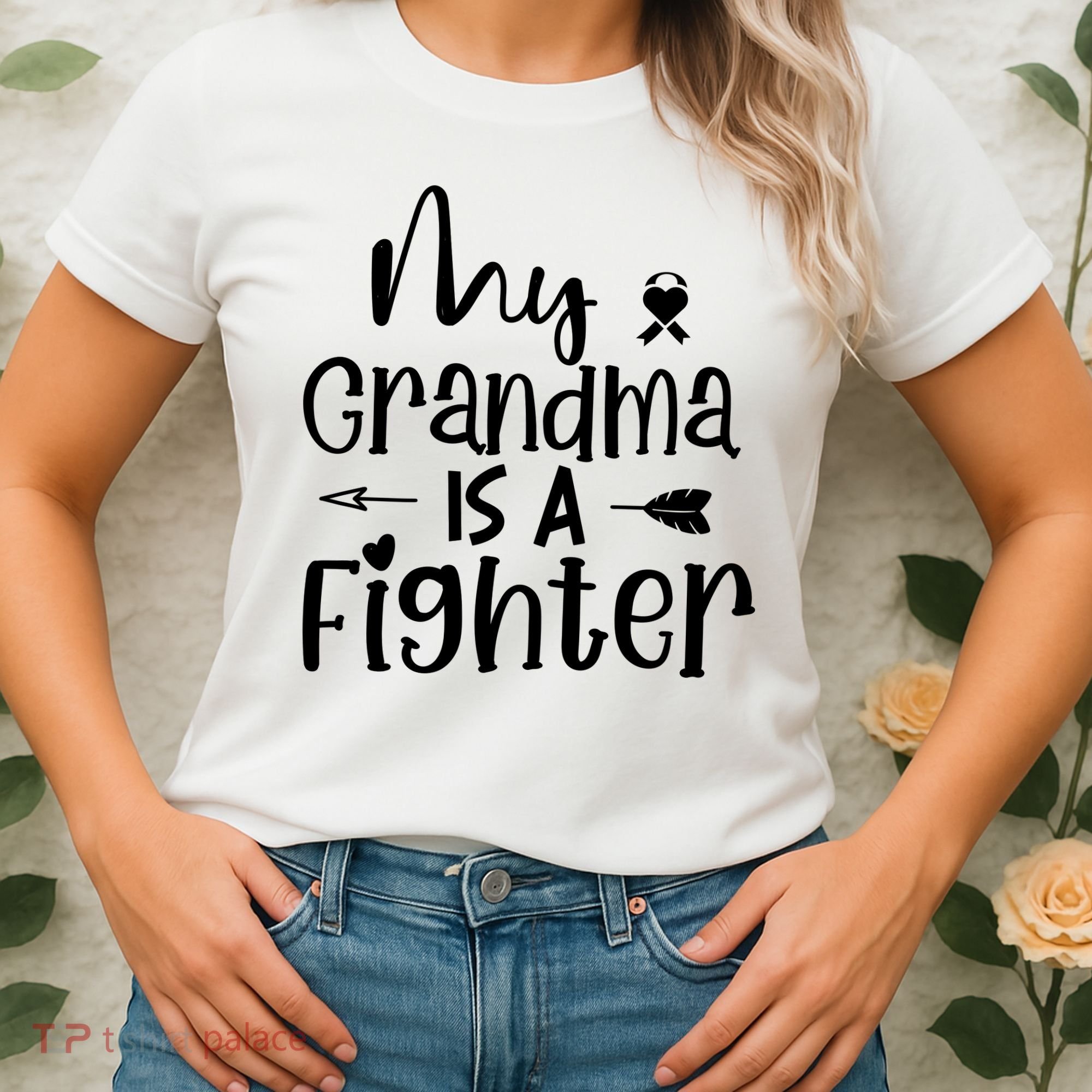 My Grandma Is A Fighter Breast Cancer Awareness Women's T-Shirt