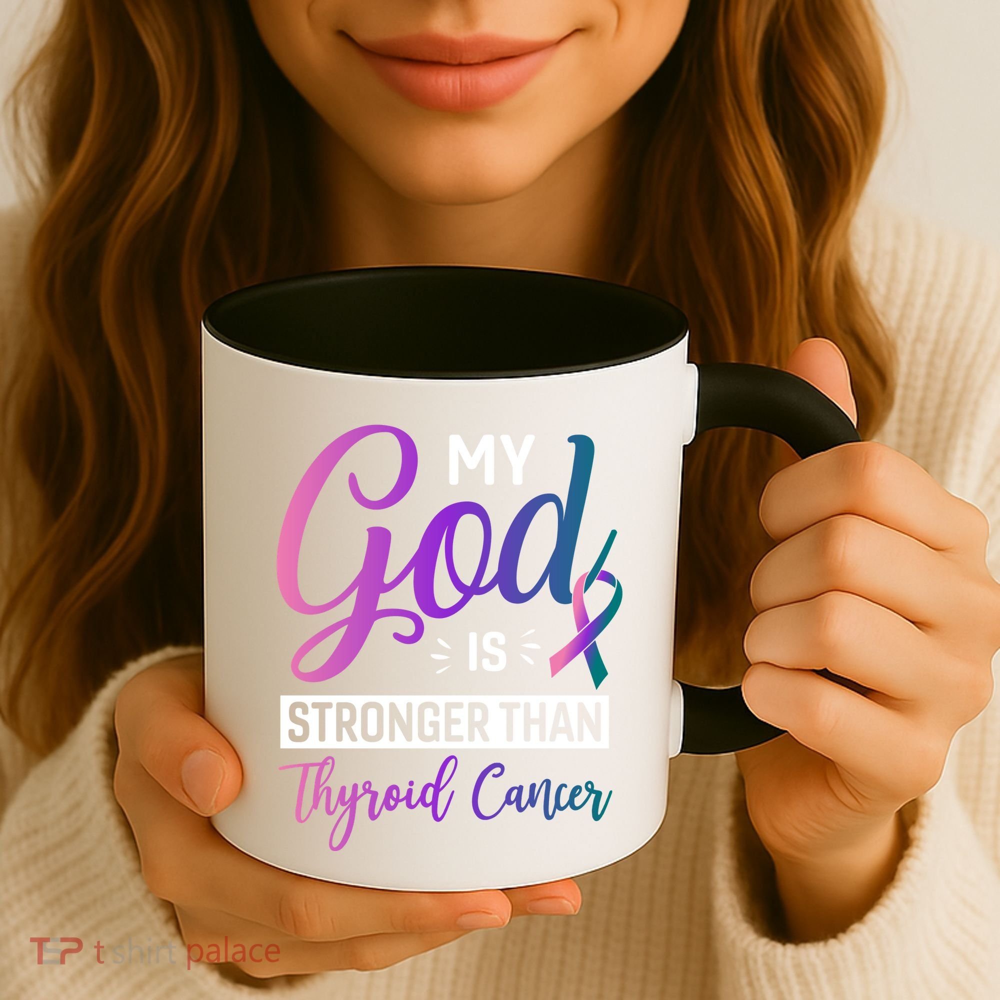 My God Is Stronger Then Thyroid Cancer Coffee Mug