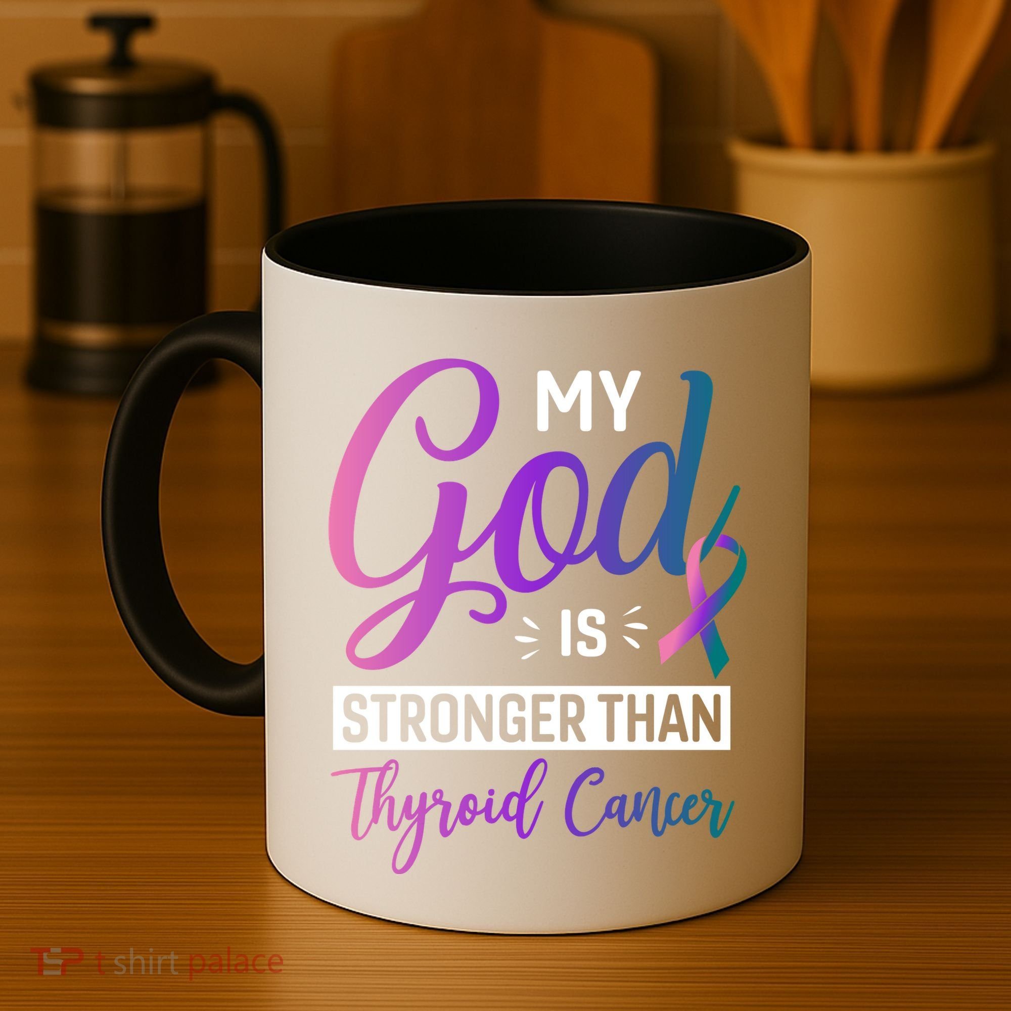 My God Is Stronger Then Thyroid Cancer Coffee Mug