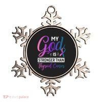 My God Is Stronger Then Thyroid Cancer Ornament thumb 0