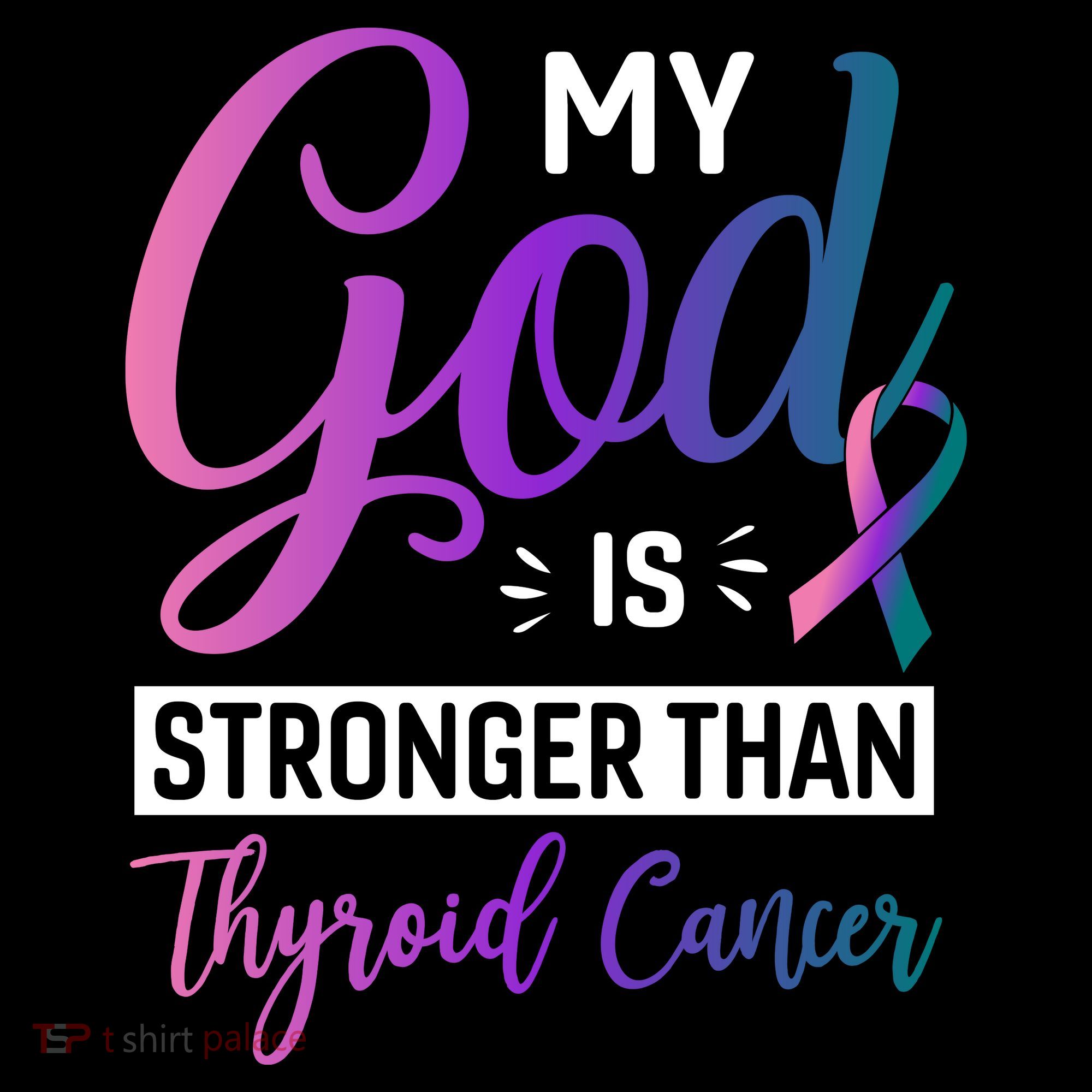 My God Is Stronger Then Thyroid Cancer Ornament