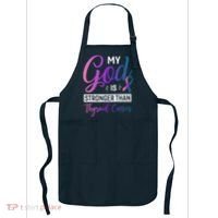 My God Is Stronger Then Thyroid Cancer Apron thumb 0