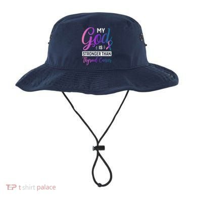 My God Is Stronger Then Thyroid Cancer Bucket Hat