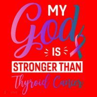 My God Is Stronger Then Thyroid Cancer Santa Hat thumb 1