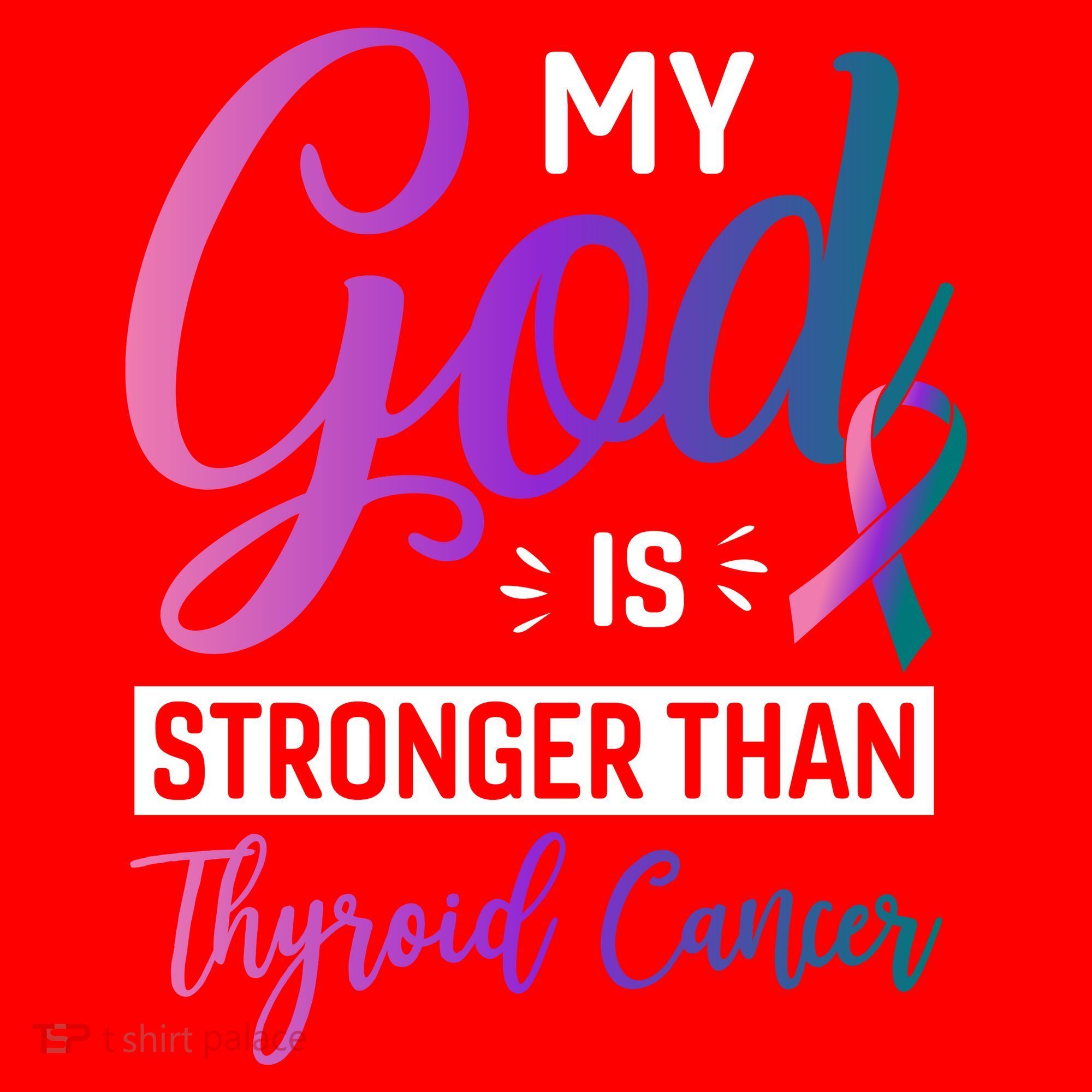 My God Is Stronger Then Thyroid Cancer Santa Hat