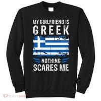 My Girlfriend Is Greek Nothing Scares Me Greece Flag Sweatshirt thumb 0