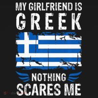 My Girlfriend Is Greek Nothing Scares Me Greece Flag Coaster thumb 2