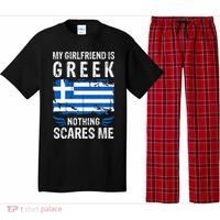 My Girlfriend Is Greek Nothing Scares Me Greece Flag Pajama Set thumb 0