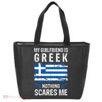 My Girlfriend Is Greek Nothing Scares Me Greece Flag Tote Bag thumb 0