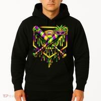 Mardi Gras Ice Cream Drip Baseball Hoodie thumb 2