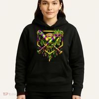 Mardi Gras Ice Cream Drip Baseball Hoodie thumb 5
