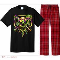 Mardi Gras Ice Cream Drip Baseball Pajama Set thumb 0