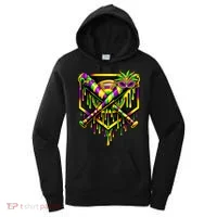 Mardi Gras Ice Cream Drip Baseball Women's Hoodie thumb 0