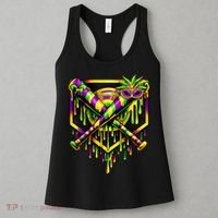 Mardi Gras Ice Cream Drip Baseball Women's Tank Top thumb 3