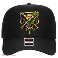 Mardi Gras Ice Cream Drip Baseball Hat thumb 0