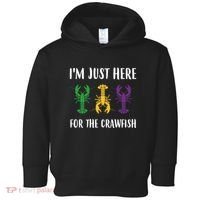 Mardi Gras Im Just Here For The Crawfish Toddler Hoodie thumb 0