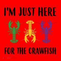 Mardi Gras Im Just Here For The Crawfish Santa Hat thumb 1