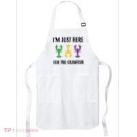 Mardi Gras Im Just Here For The Crawfish Apron thumb 0