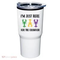 Mardi Gras Im Just Here For The Crawfish Tumbler thumb 0