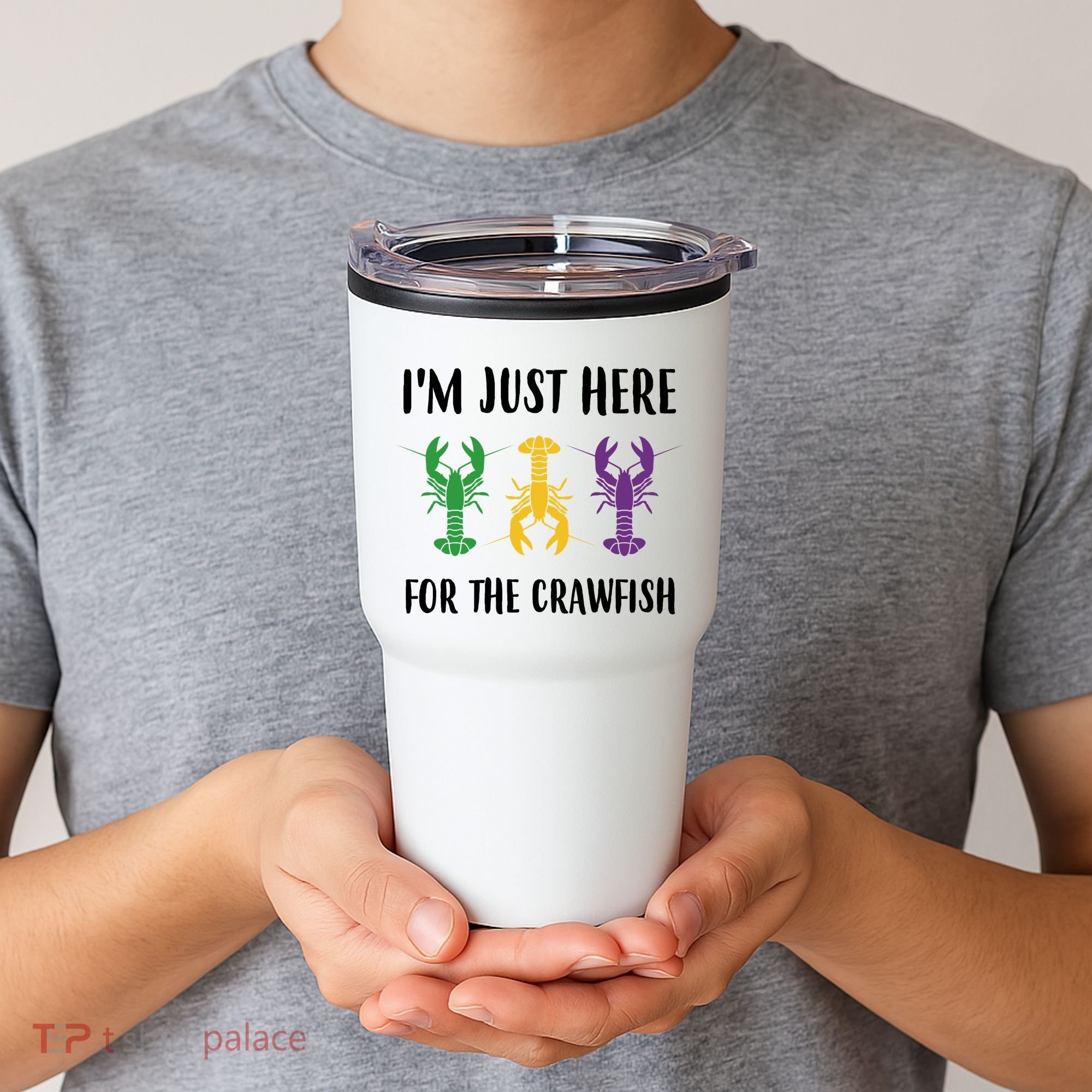 Mardi Gras Im Just Here For The Crawfish Tumbler