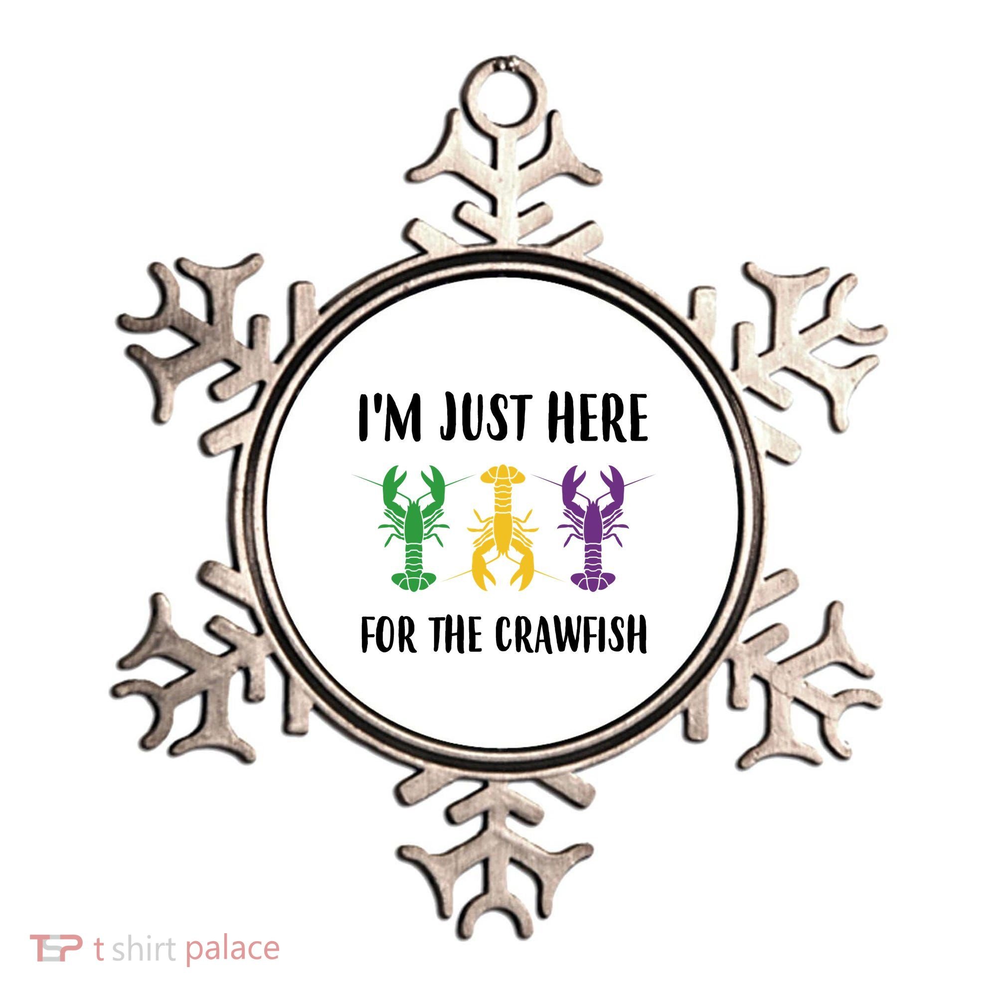 Mardi Gras Im Just Here For The Crawfish Ornament