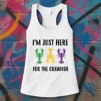 Mardi Gras Im Just Here For The Crawfish Women's Tank Top thumb 3