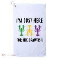 Mardi Gras Im Just Here For The Crawfish Golf Towel thumb 0