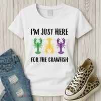 Mardi Gras Im Just Here For The Crawfish Women's T-Shirt thumb 3