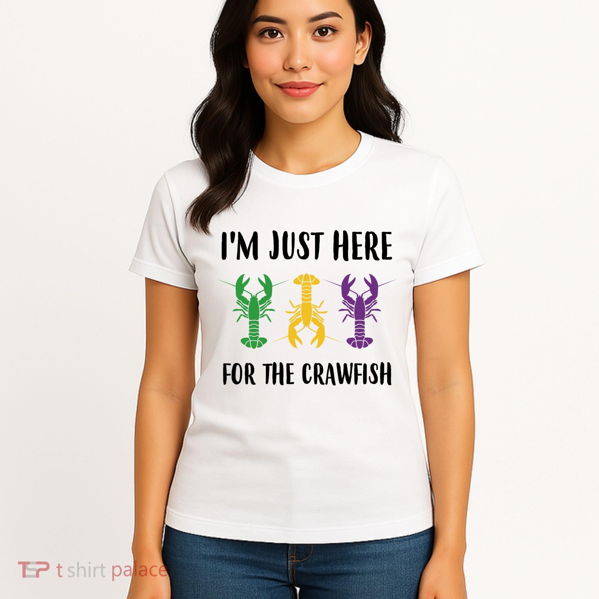 Mardi Gras Im Just Here For The Crawfish Women's T-Shirt