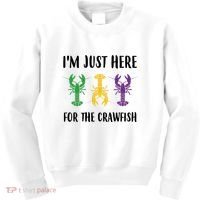 Mardi Gras Im Just Here For The Crawfish Kids Sweatshirt thumb 0