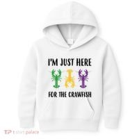 Mardi Gras Im Just Here For The Crawfish Kids Hoodie thumb 0