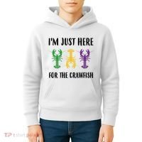 Mardi Gras Im Just Here For The Crawfish Kids Hoodie thumb 4