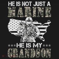 My Grandson Is A Marine Proud Gift Grandma Proud Grandpa Gift Women's Hoodie thumb 2